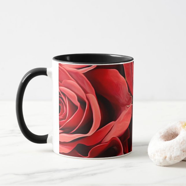 Taza Mugre de la Rosa Roja (Con donut)