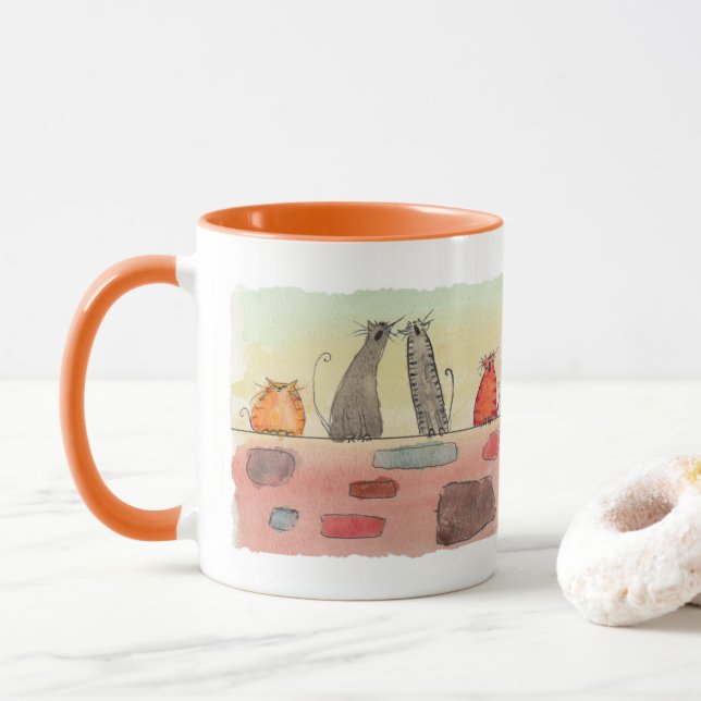 Taza Mugre de los gatos del callejón (Con donut)