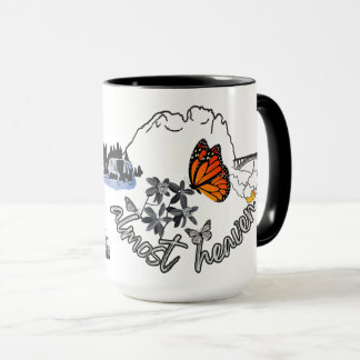 Taza Mugre de mariposas de Virginia Occidental