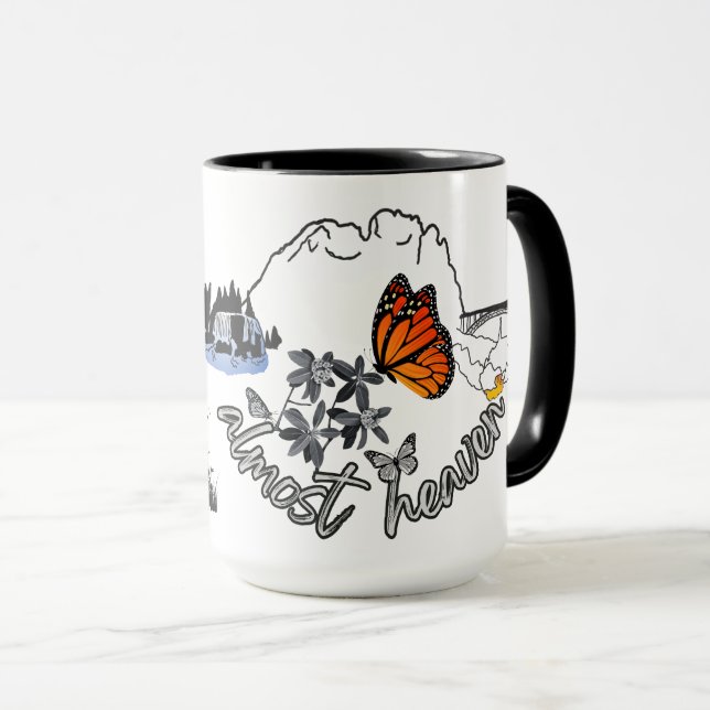 Taza Mugre de mariposas de Virginia Occidental (Anverso derecho)