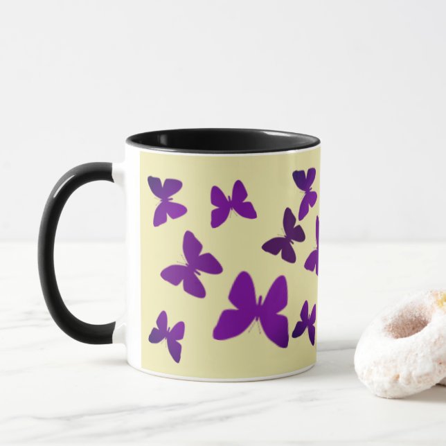 Taza Mugre de mariposas para chicas (Con donut)