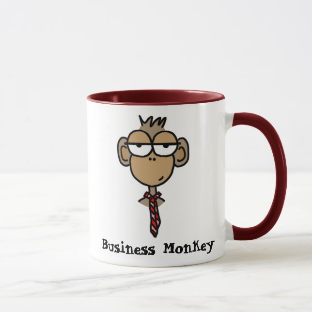 Taza Mugre de mono de negocios (Derecha)
