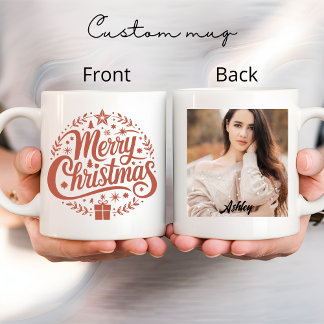 Taza Mugre de Navidad, foto Personalizado y mug de nomb