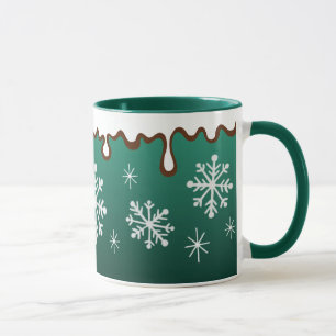 Taza Mugre de nieve de vacaciones verdes