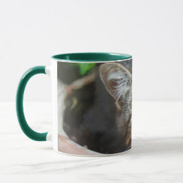 Taza Mugre de ojos de gato verde