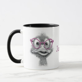 Taza Mugre de pato personalizado con mango negro
