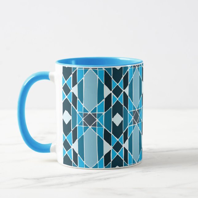 Taza Mugre de patrón azul (Izquierda)