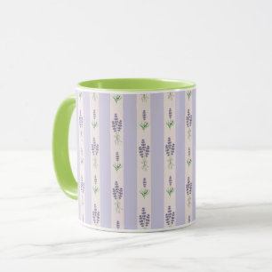 Taza Mugre de patrón de lavanda