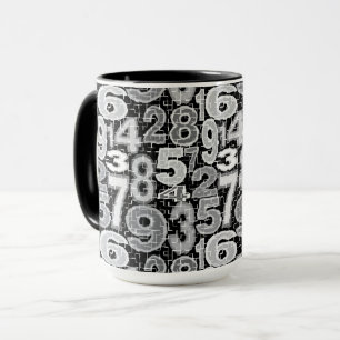 Taza Mugre de patrón de número