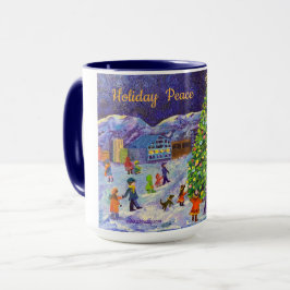 Taza Mugre de paz de feriado de Alaska