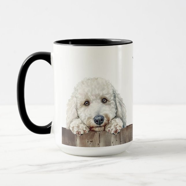 Taza Mugre de perro de caniche estándar (Izquierda)