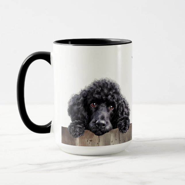 Taza Mugre de perro de caniche estándar (Izquierda)