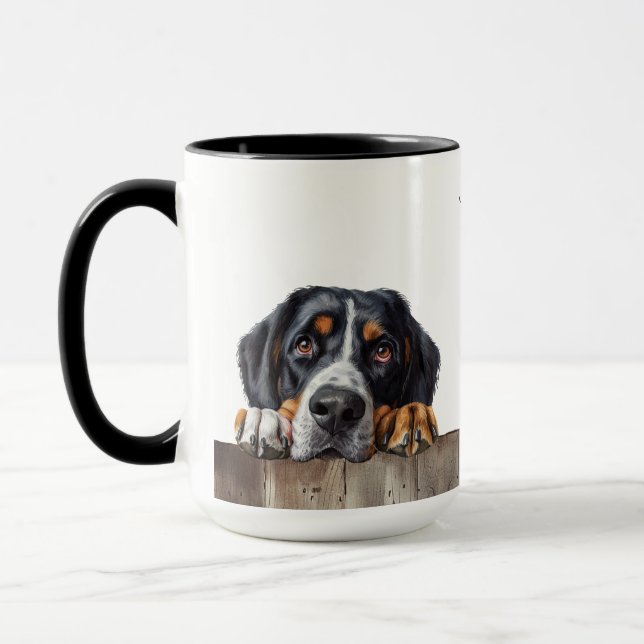 Taza Mugre de perro de montaña suizo grande (Izquierda)