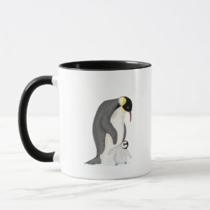 Taza Mugre de pingüino y de polluelo "papá perfecto"