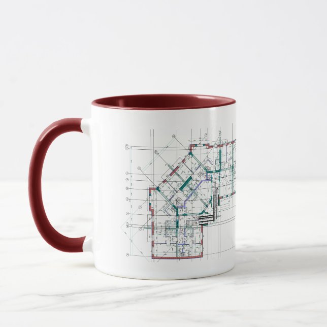 Taza Mugre de regalo de diseño de arquitectura (Izquierda)