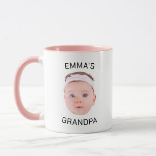 Taza Mugre de regalo del abuelo, cara del bebé Personal