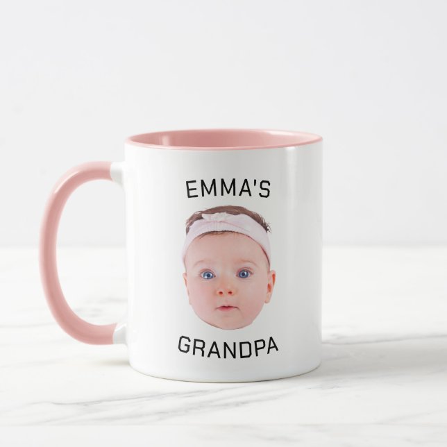 Taza Mugre de regalo del abuelo, cara del bebé Personal (Izquierda)