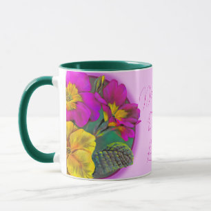 Taza Mugre de regalo para el arte floral de Primula