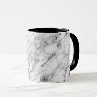 Taza Mugre de textura de mármol Mugre blanco y negro