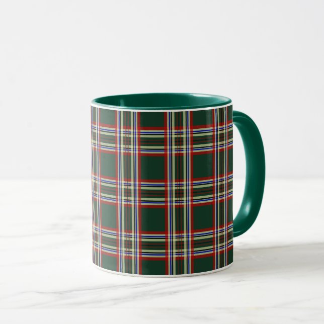 Taza Mugre de vacaciones retro verde revestido (Anverso derecho)