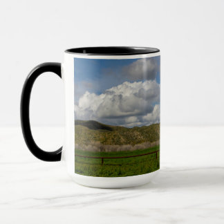 Taza Mugre decorativa con paisaje y nubes