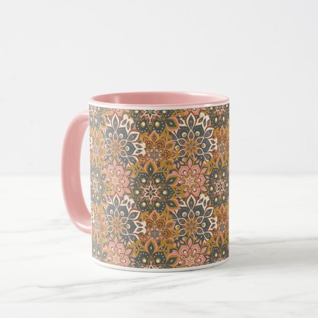 Taza Mugre del patrón de Mandala (Anverso izquierdo)