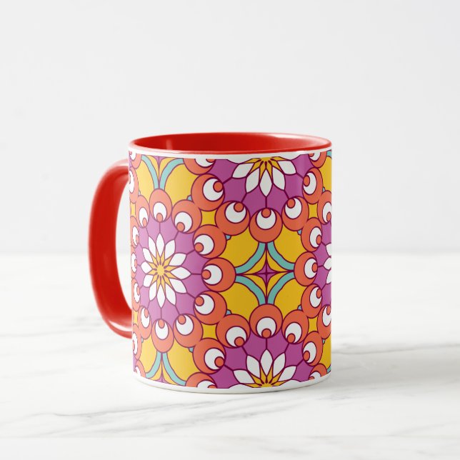 Taza Mugre del patrón de Mandala (Anverso izquierdo)