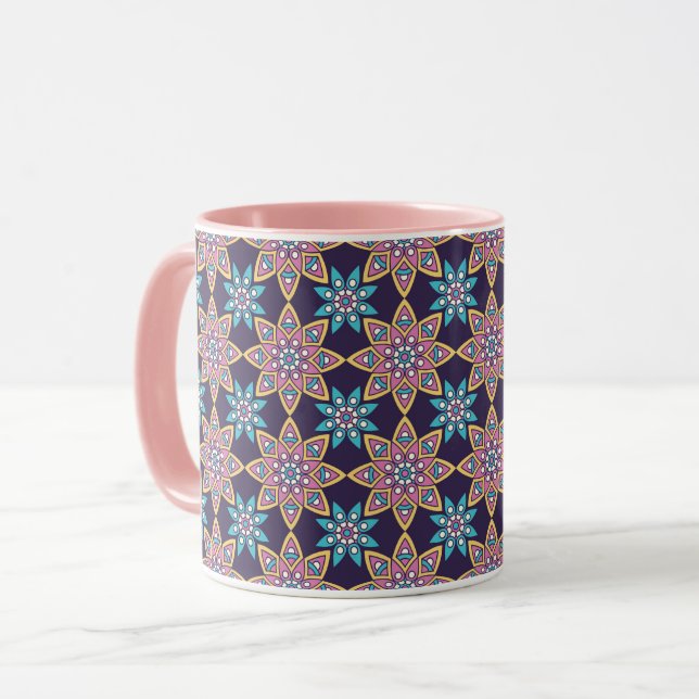 Taza Mugre del patrón de Mandala (Anverso izquierdo)