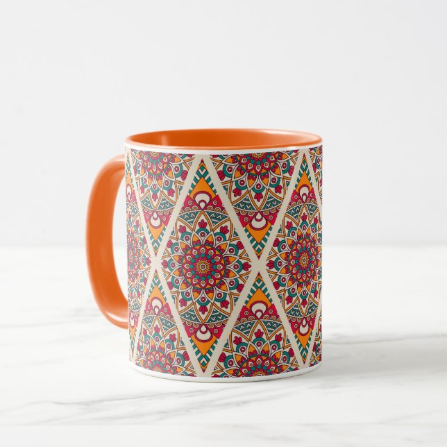 Taza Mugre del patrón de Mandala (Anverso izquierdo)