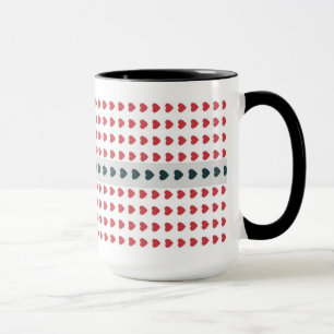 Taza Mugre del patrón de puntos de Polka Hearts