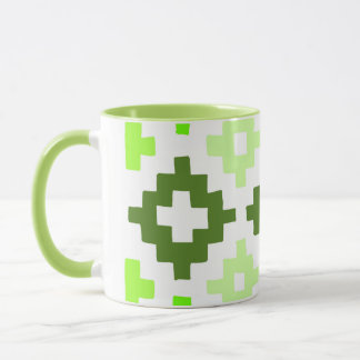 Taza Mugre del patrón verde