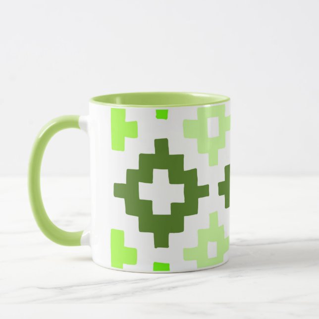 Taza Mugre del patrón verde (Izquierda)