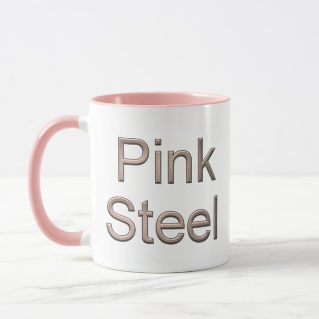 Taza Mugre desplegable de acero rosa (Izquierda)