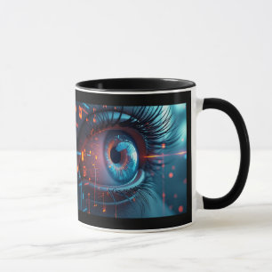 Taza Mugre desplegable de la mano izquierda del ojo cuá