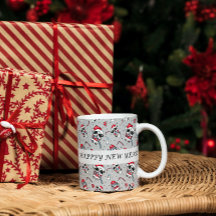 Mugre feliz del patrón de panda del año nuevo