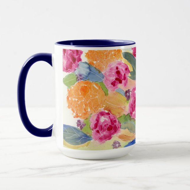 Taza Mugre floral acuarela (Izquierda)
