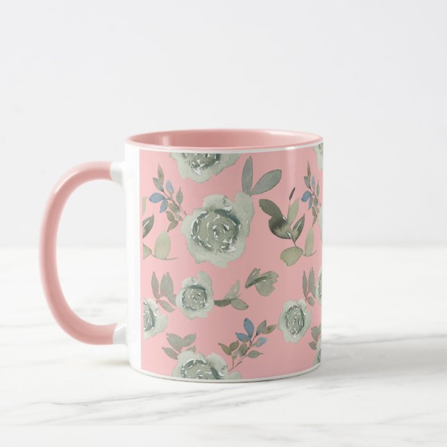 Taza Mugre floral rosa (Izquierda)