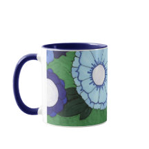 Mugre floral verde azul