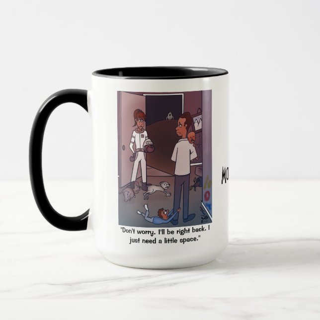 Taza Mugre grande del día del espacio (Izquierda)
