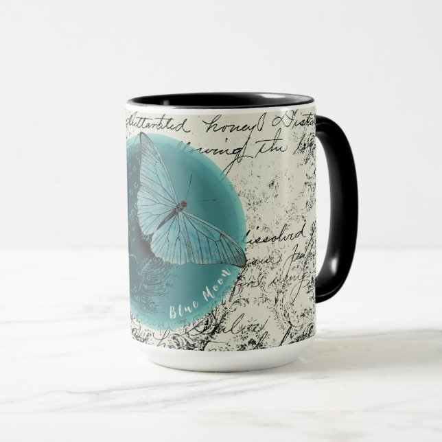 Taza Mugre mariposa azul de la luna (Anverso derecho)