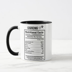 Taza Mugre nutricional de la abuela, regalo de la abuel