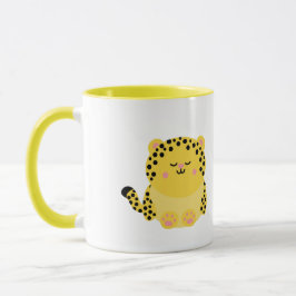 Taza Mugre personalizada de Cute leopard