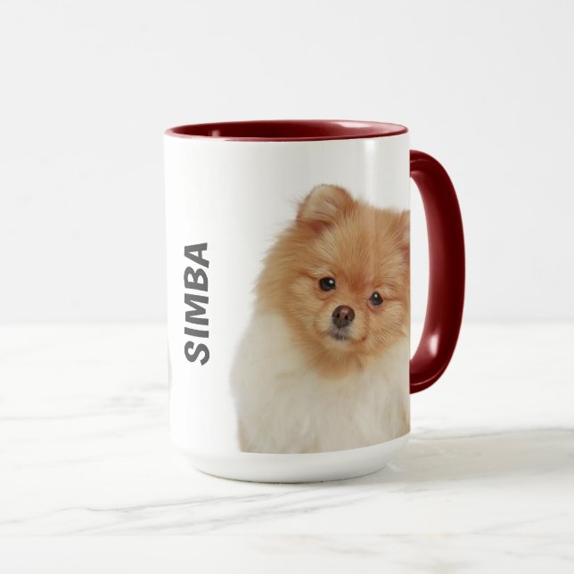 Taza Mugre personalizada de Pomerania (Anverso derecho)