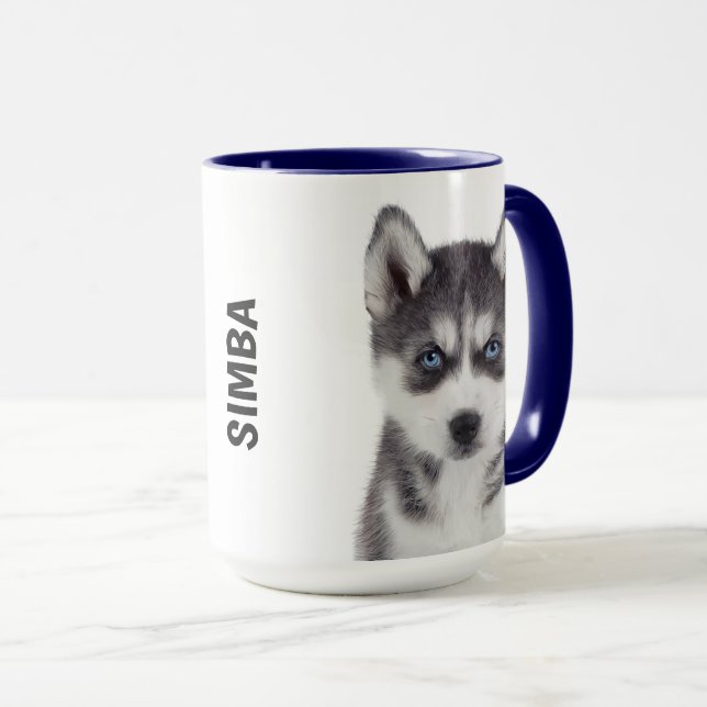 Taza Mugre personalizada Siberian Husky (Anverso derecho)