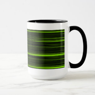 Taza Mugre retro verde y negro