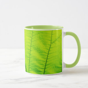 Taza Mugre verde de hoja macro