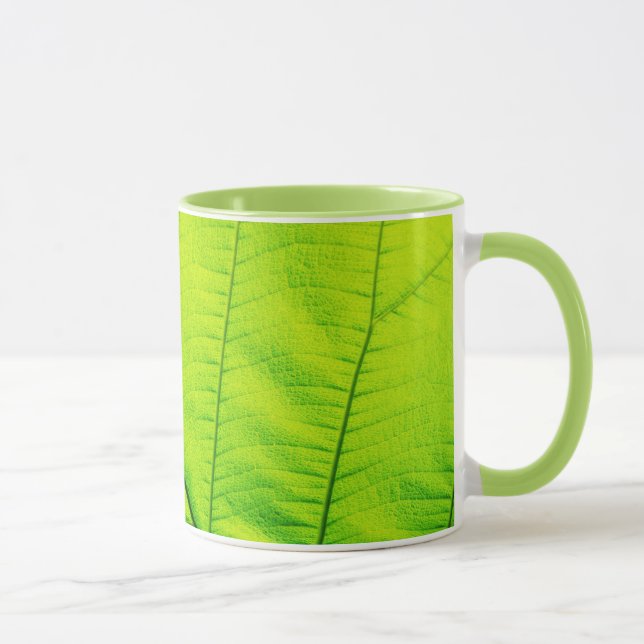 Taza Mugre verde de hoja macro (Derecha)