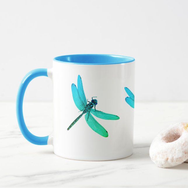 Taza Mugre verde y azul (Con donut)