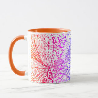 Taza Mugre Zentangle multicolor