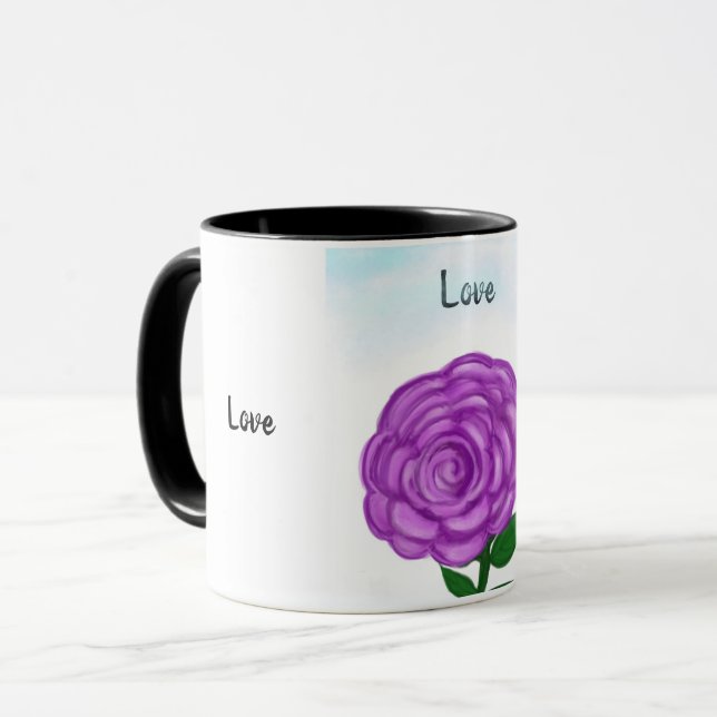 Taza Mugs de amor morado (Anverso izquierdo)